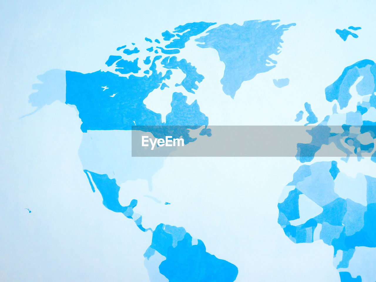 Close-up of world map