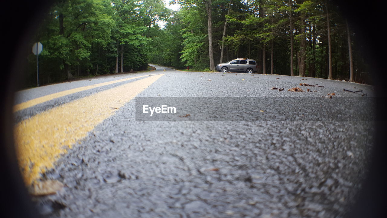 SURFACE LEVEL OF ROAD IN THE DARK