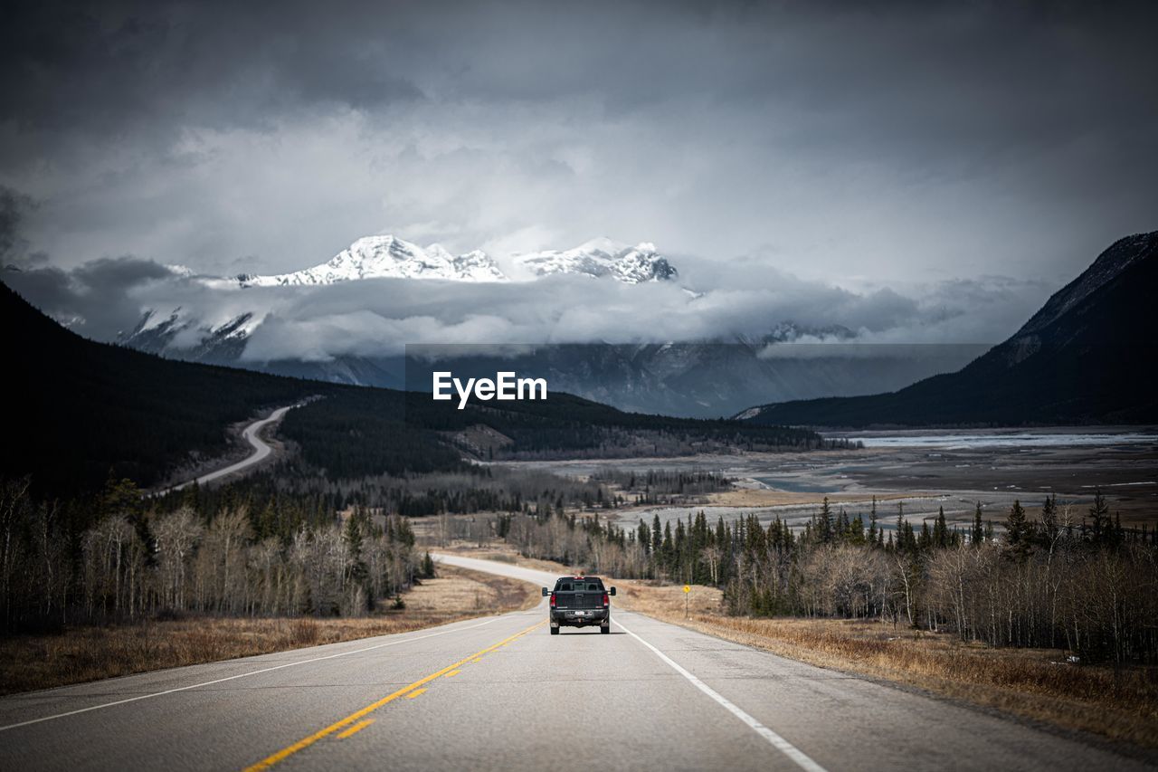 Car on road against sky