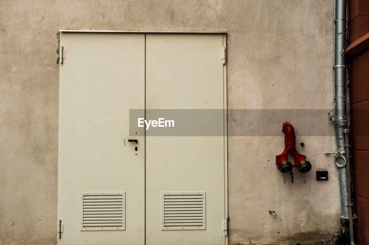 Full frame shot of closed door of building