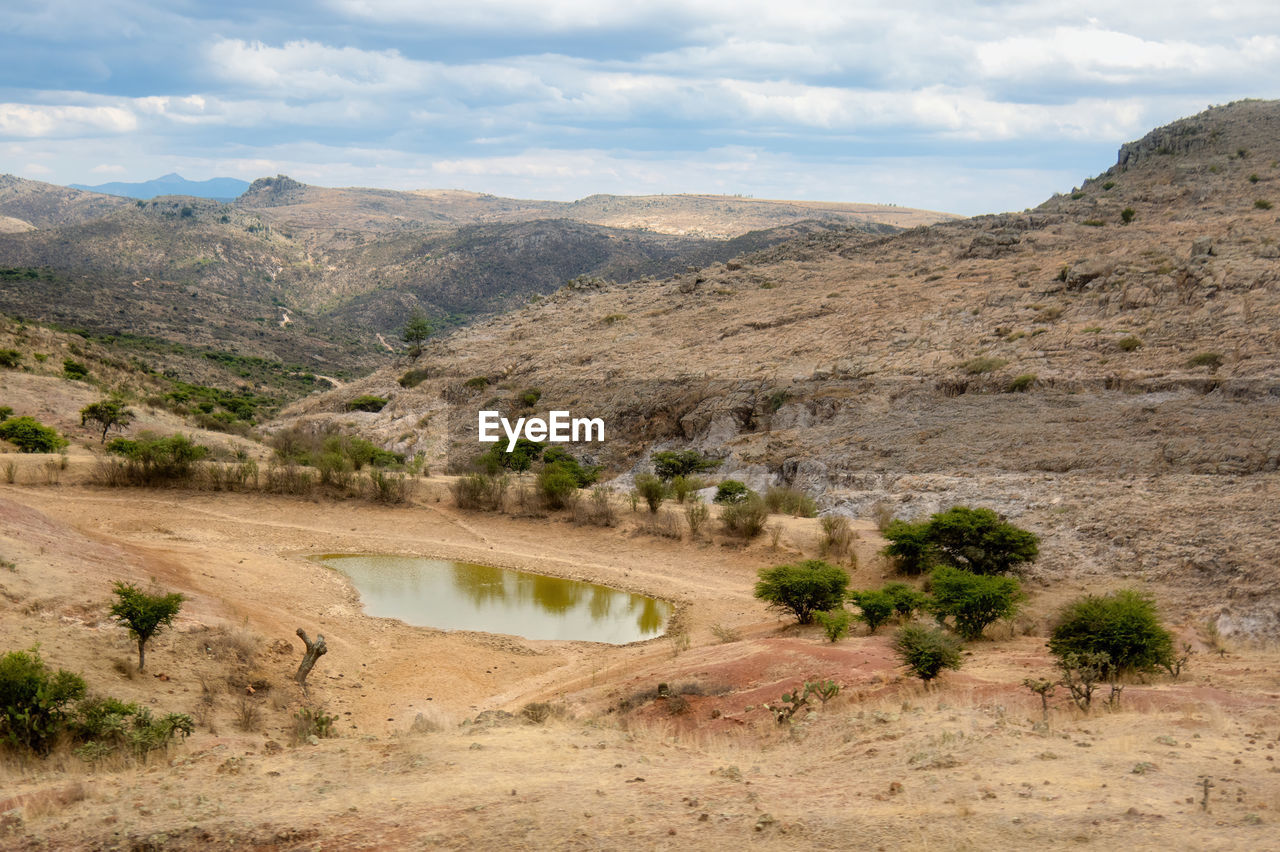 high angle view of landscape against sky