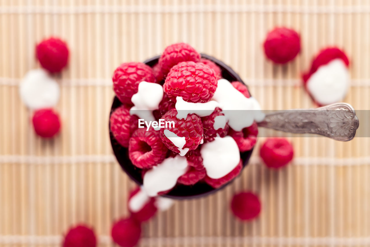 Close-up of dessert on table