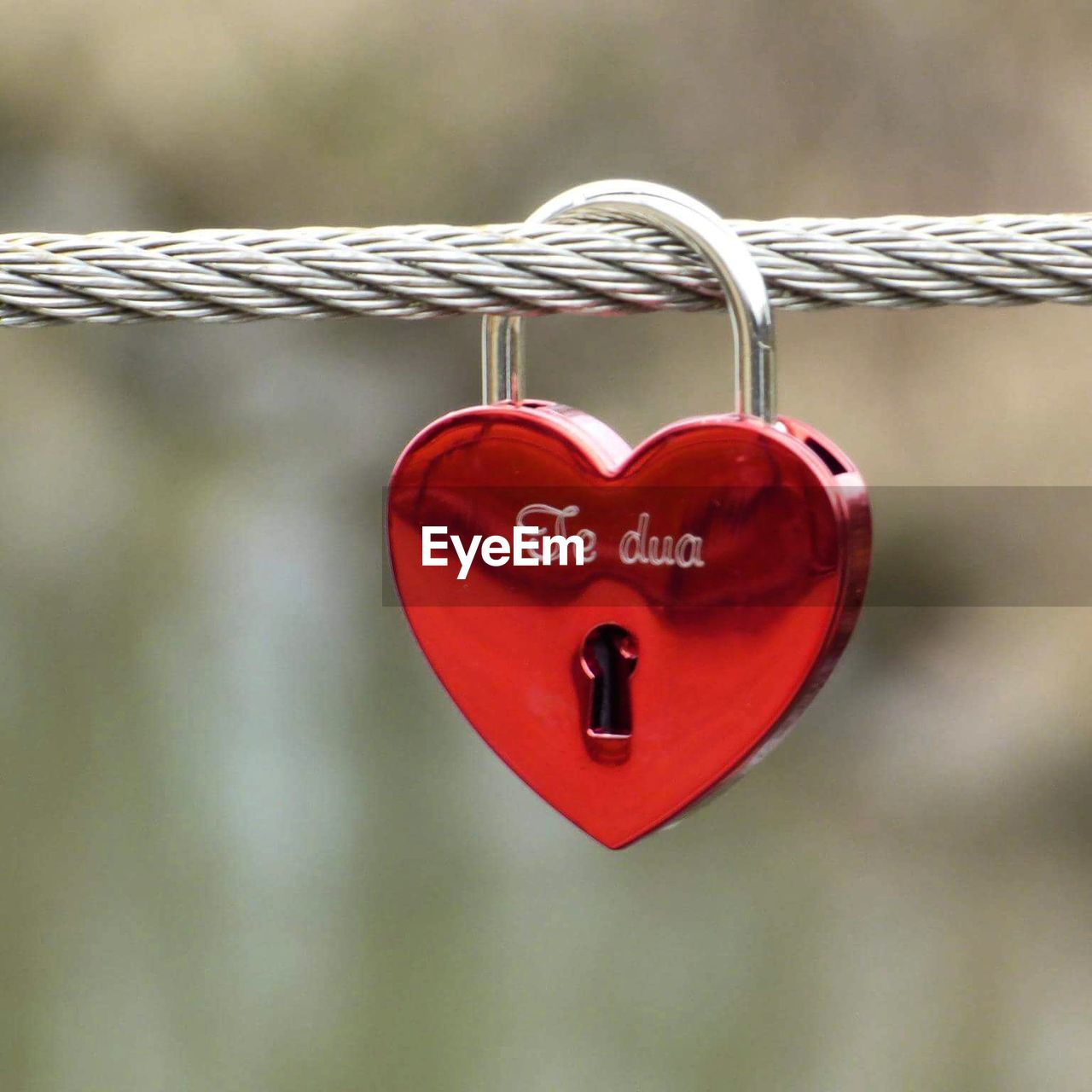 CLOSE-UP OF LOVE PADLOCKS HANGING