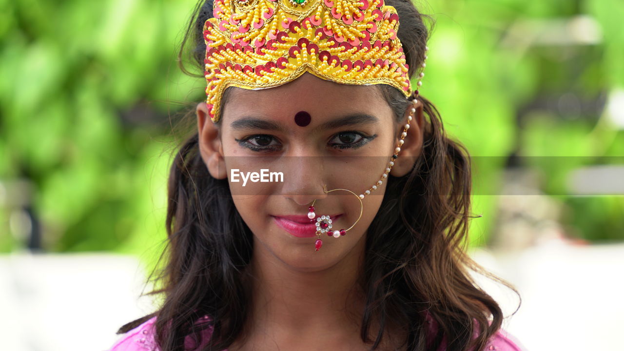 A face of hindu goddess durga. goddess durga face for happy navratri