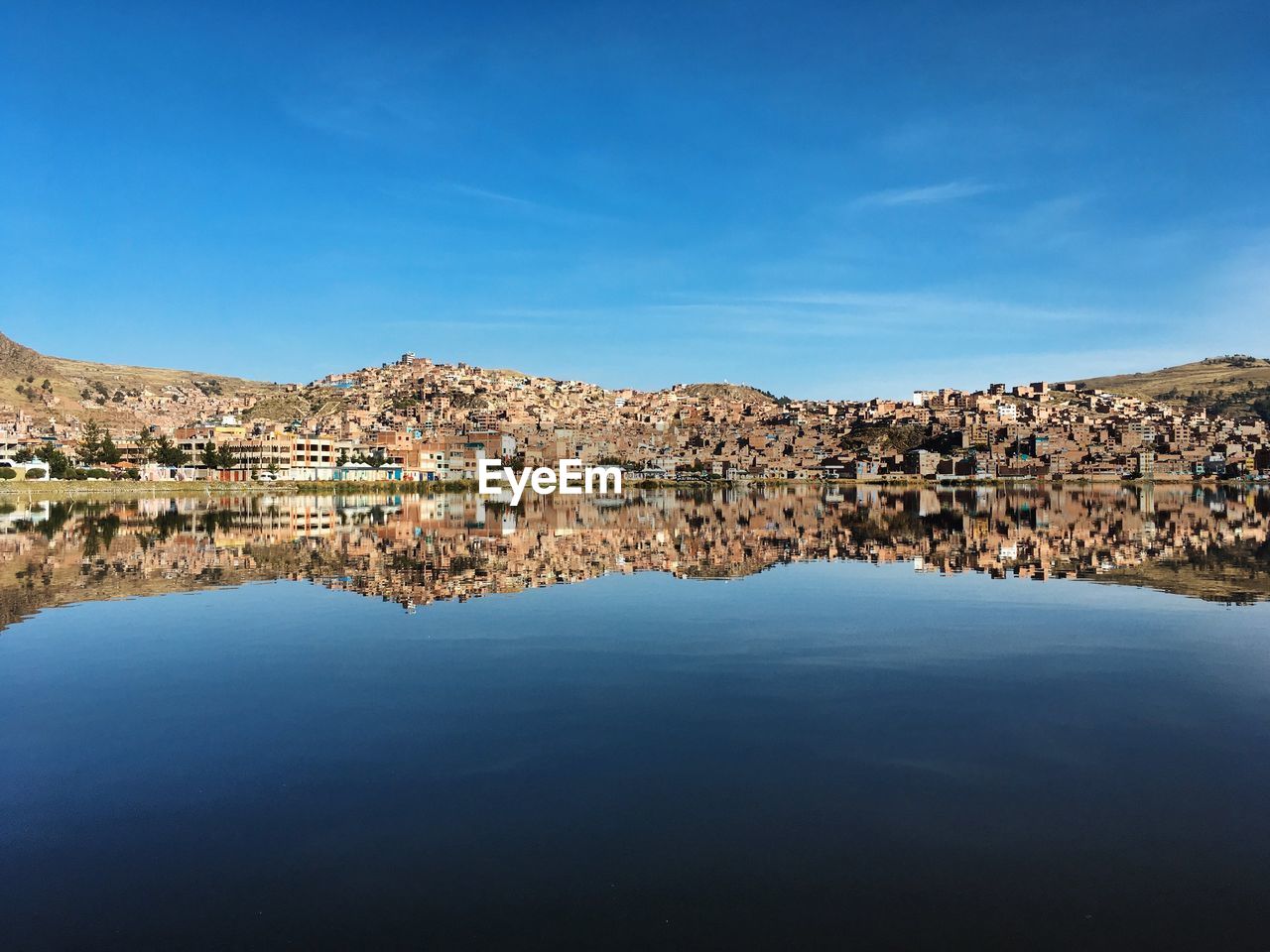 Reflection of buildings in water