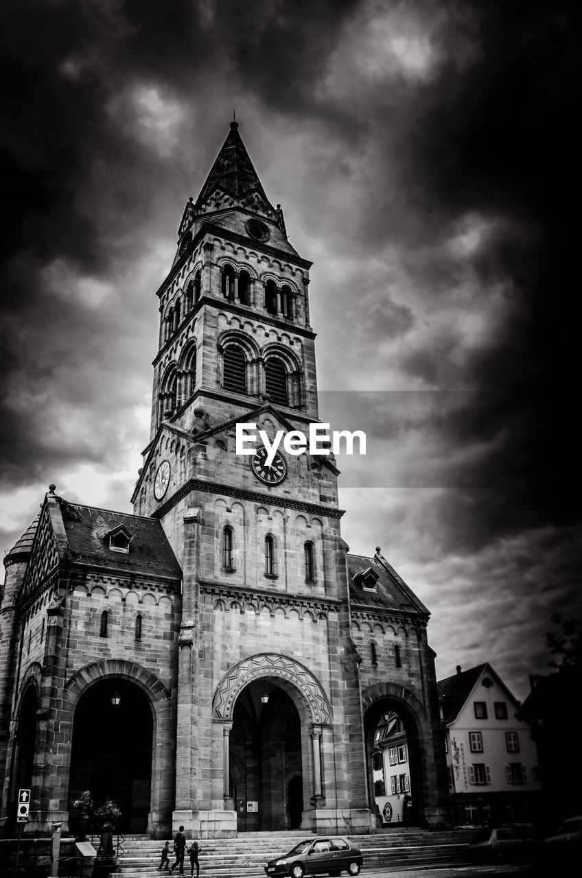 LOW ANGLE VIEW OF CHURCH AGAINST CLOUDY SKY