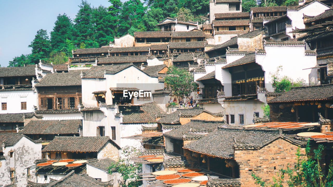 Exterior of houses in town