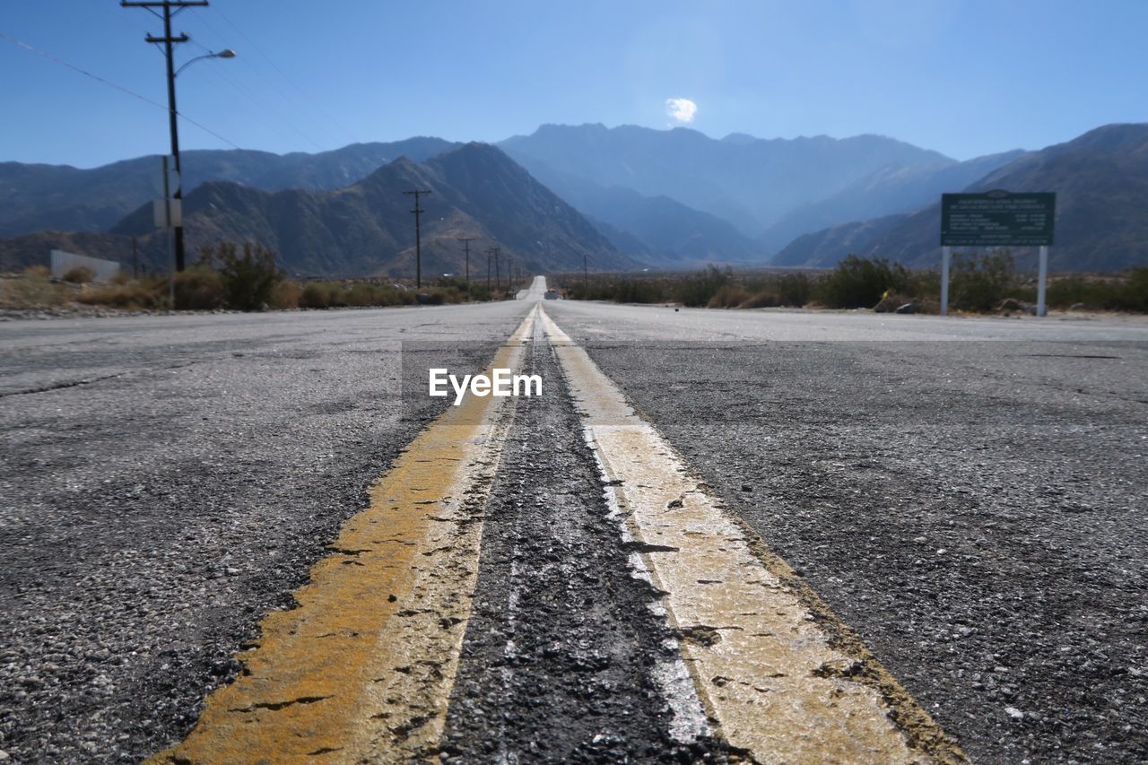 ROAD AMIDST LANDSCAPE AGAINST SKY