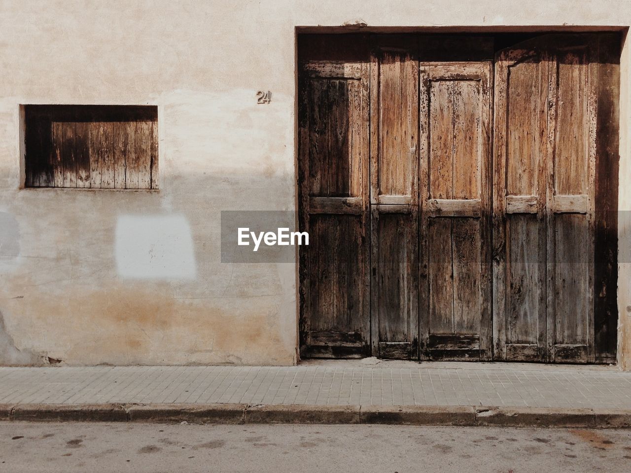 Weathered wooden wall