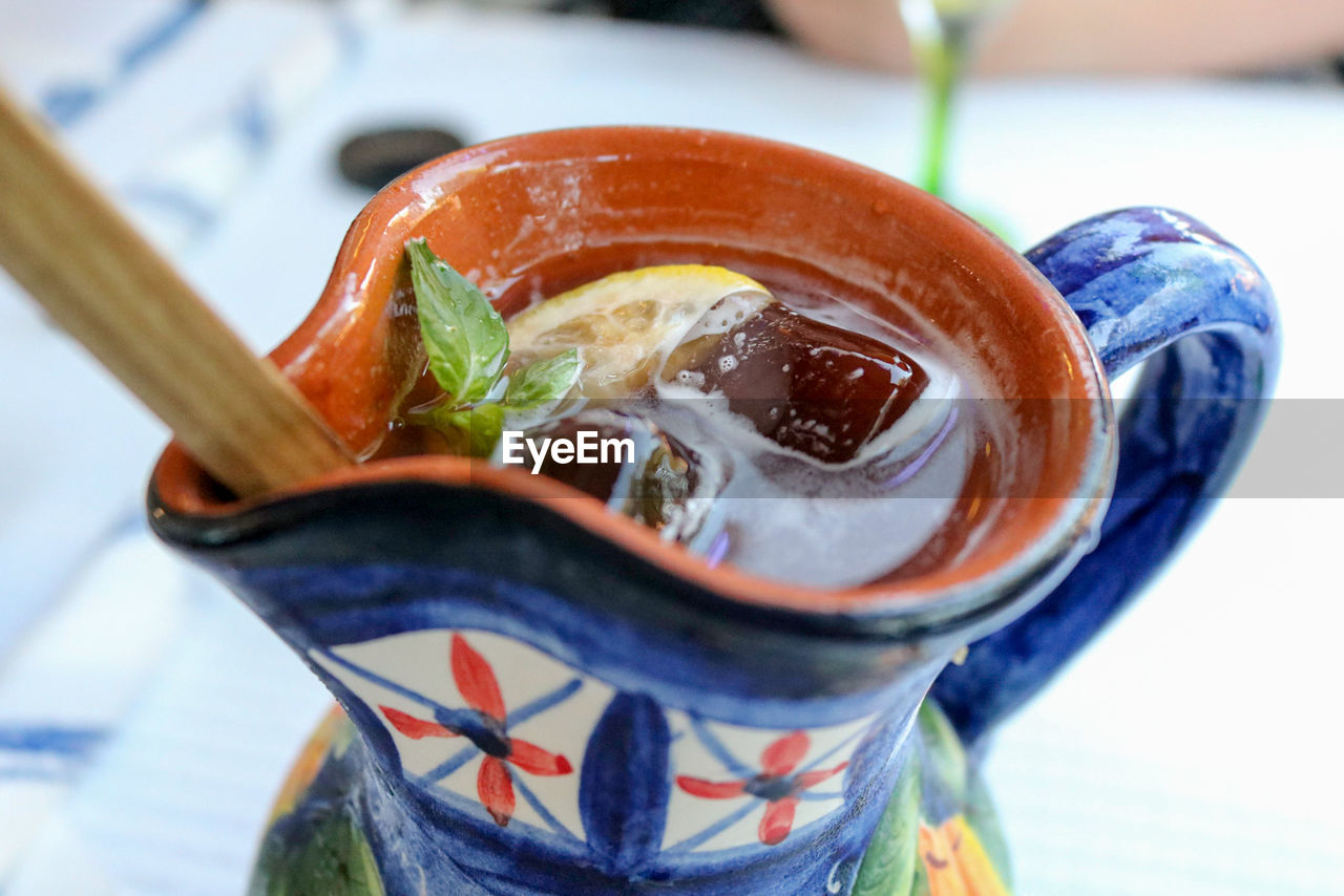 Close-up of drink on table