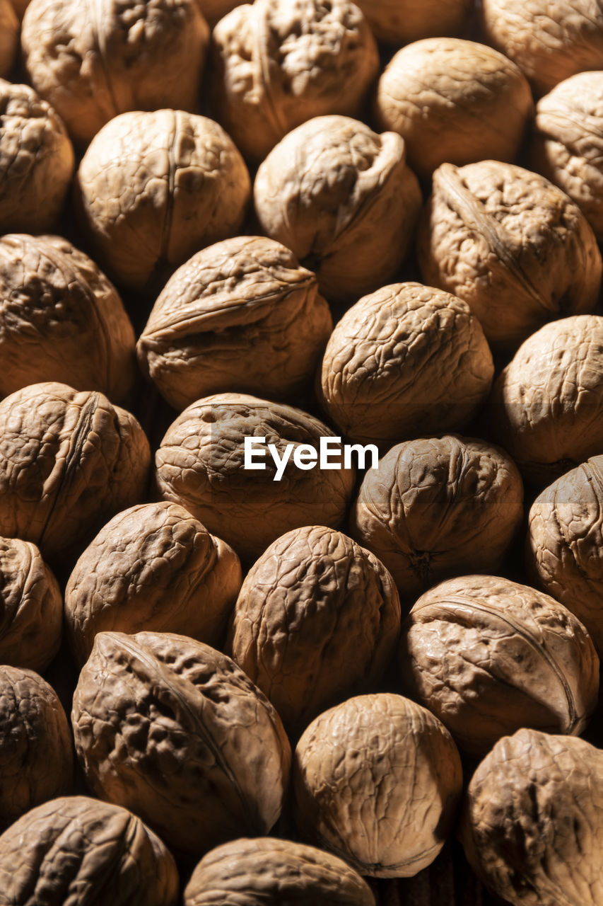Whole walnuts,close up food background