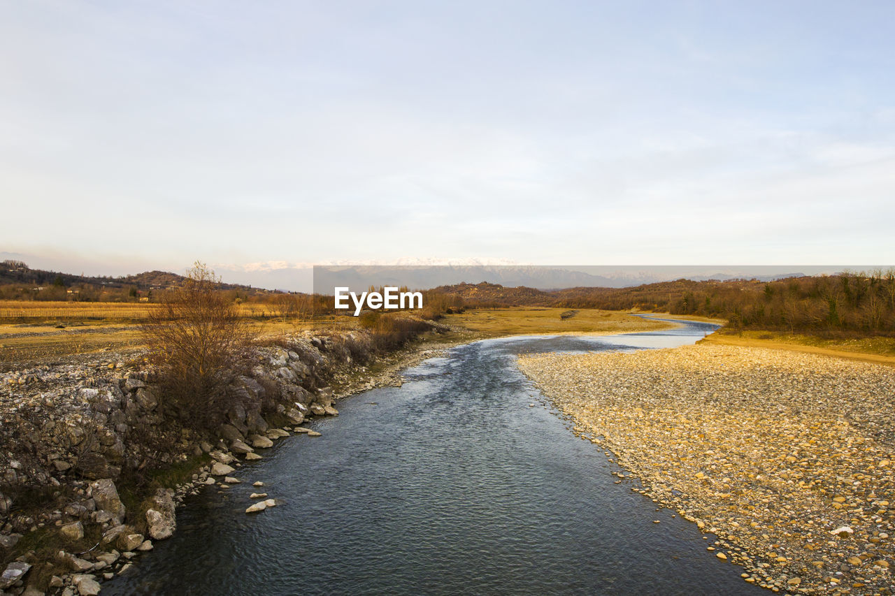 River landscape and view, daylight and outdoor, nature background in georgia