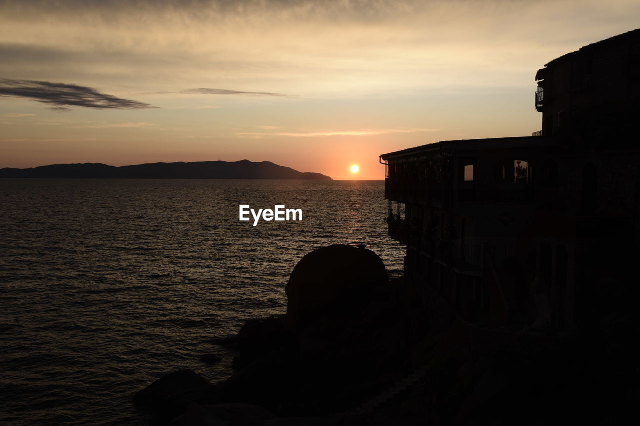 SCENIC VIEW OF SEA DURING SUNSET