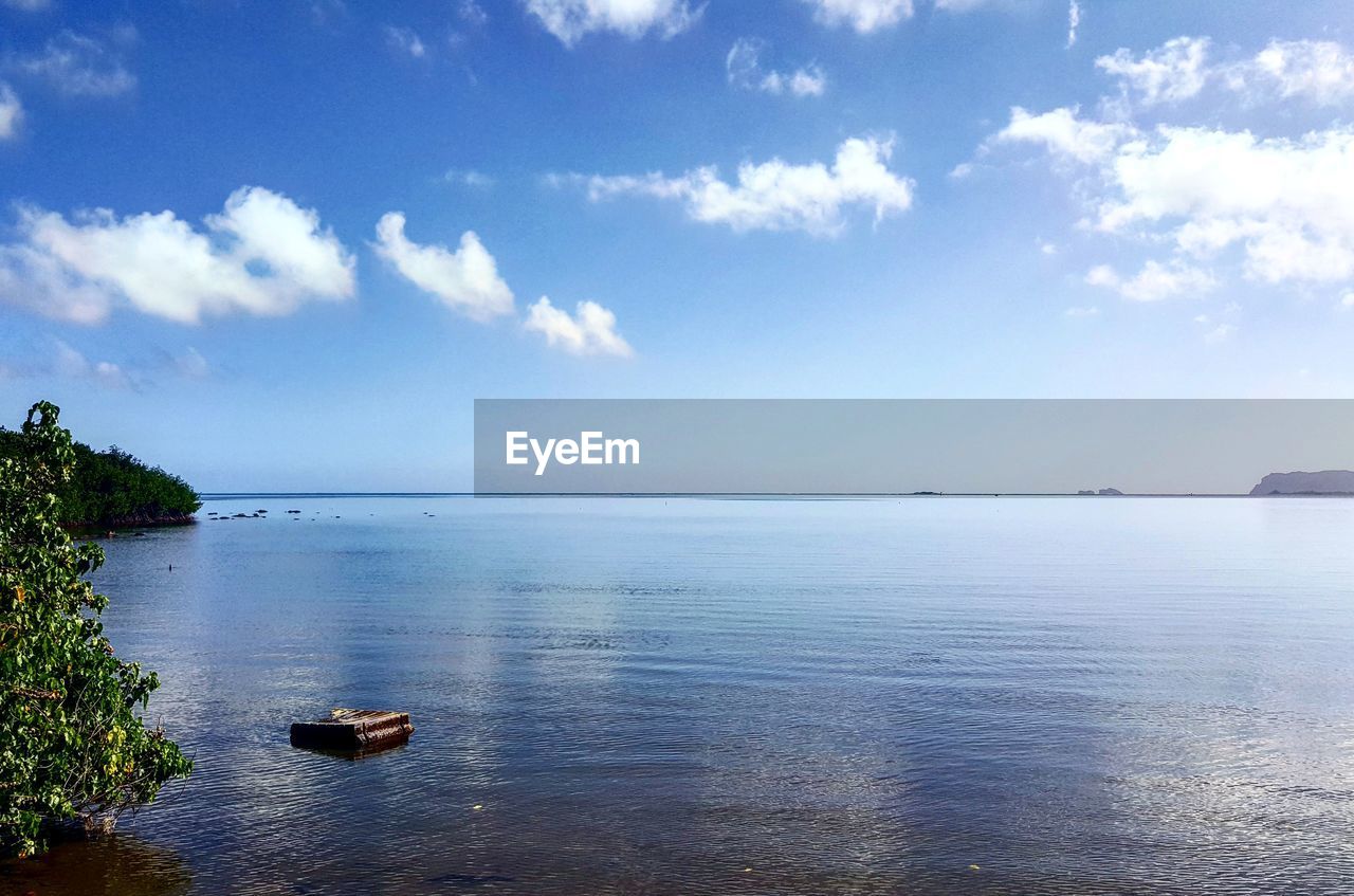 VIEW OF SEA AGAINST CLOUDY SKY