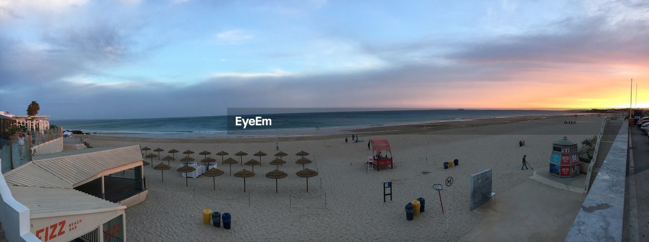 Panoramic view of beach against sky