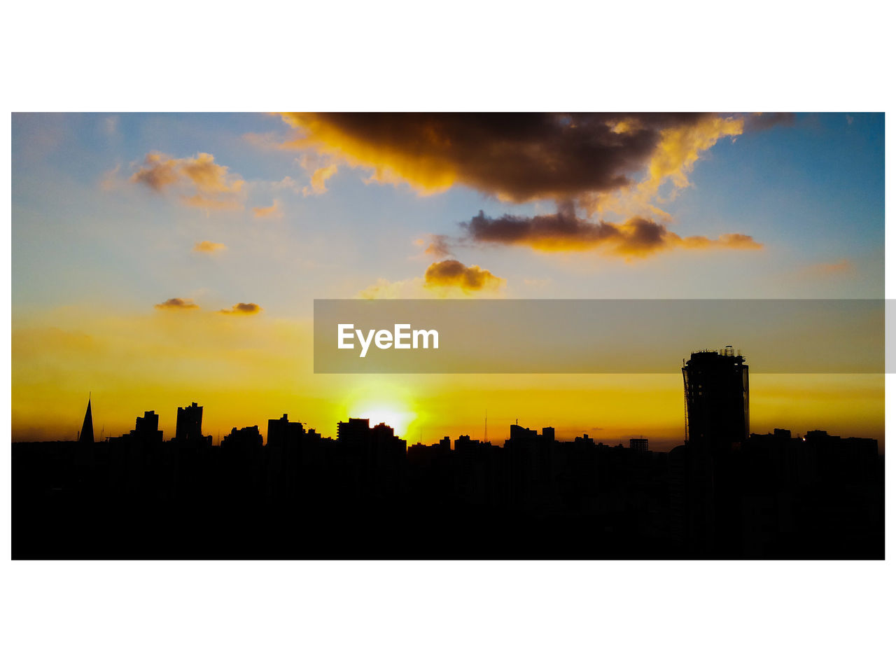 SUNSET OVER CITY