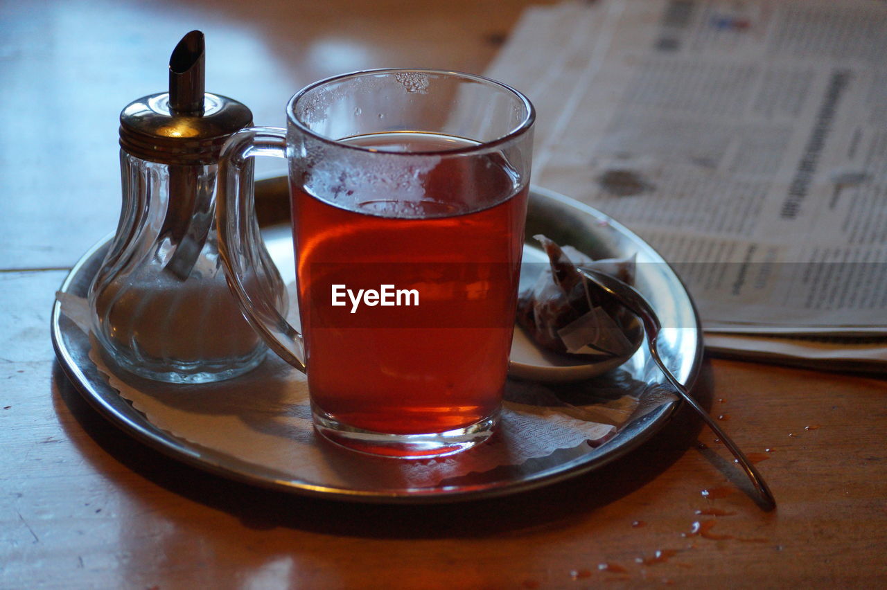 Close-up of fresh tea