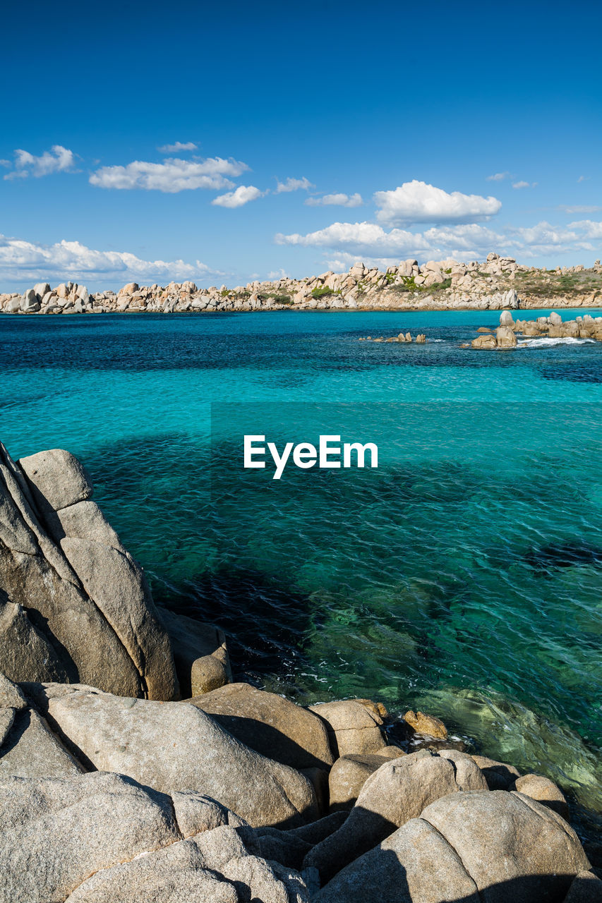 Coastline in bonifacio, corsica, france