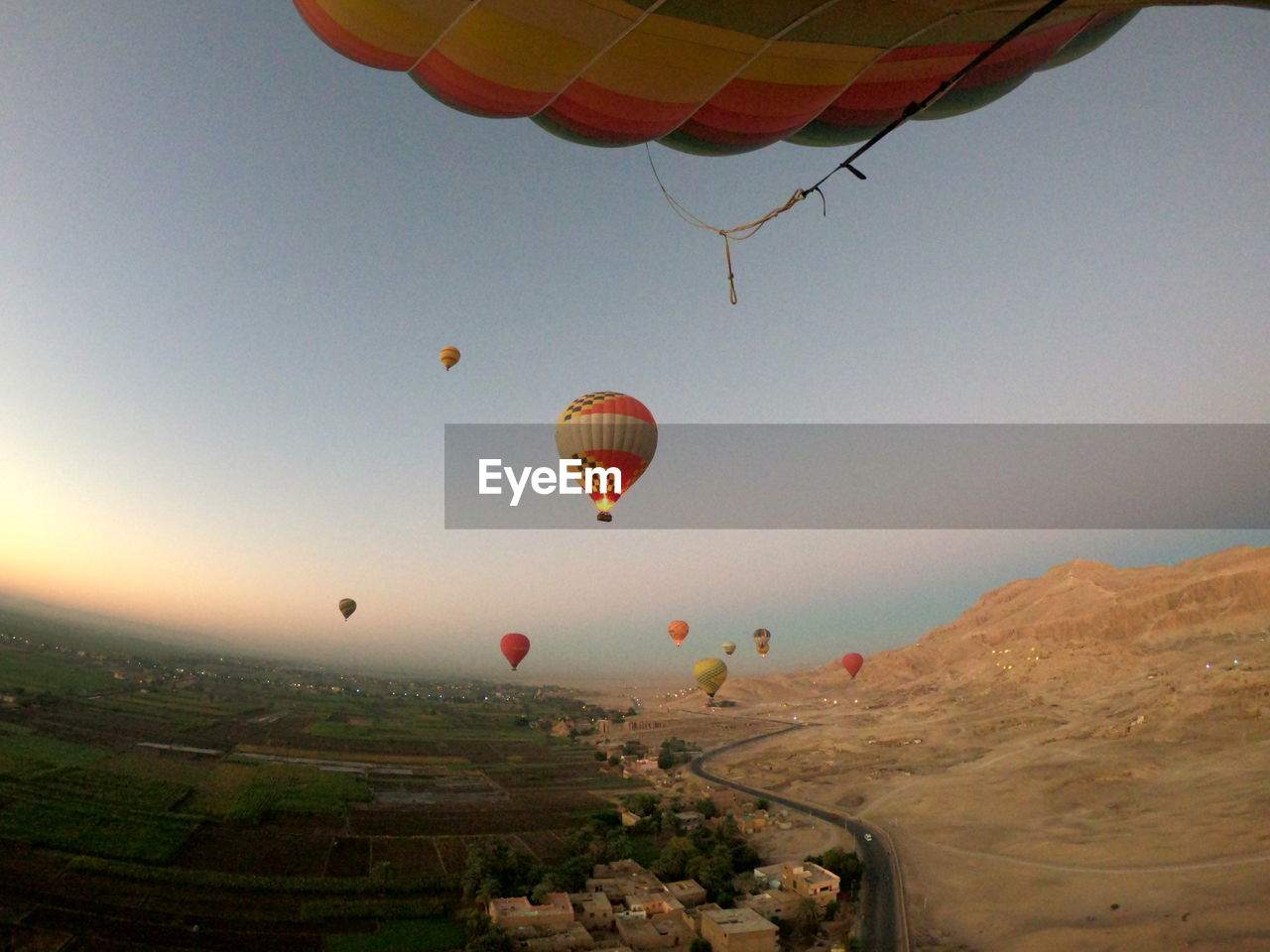  a ride in hot air balloon in luxor, on the banks of river nile and over the valley of kings