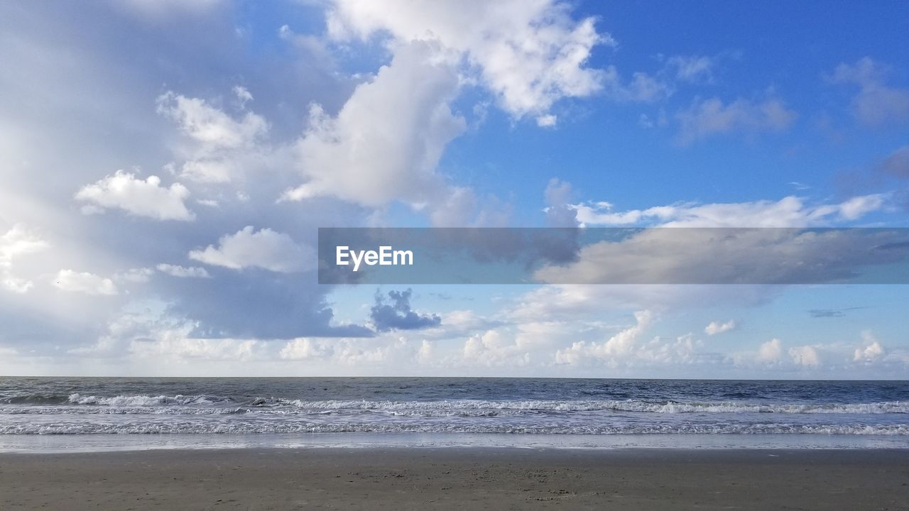 PANORAMIC VIEW OF BEACH AGAINST SKY