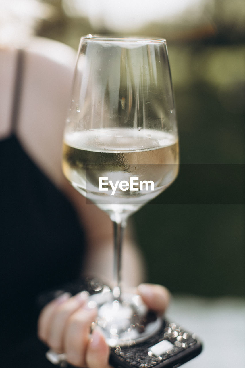 close-up of drink on table