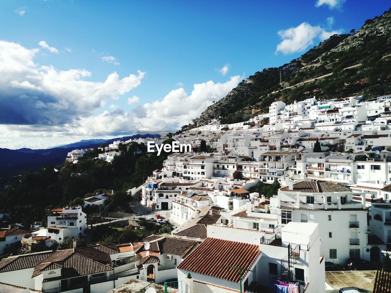 High angle view of cityscape