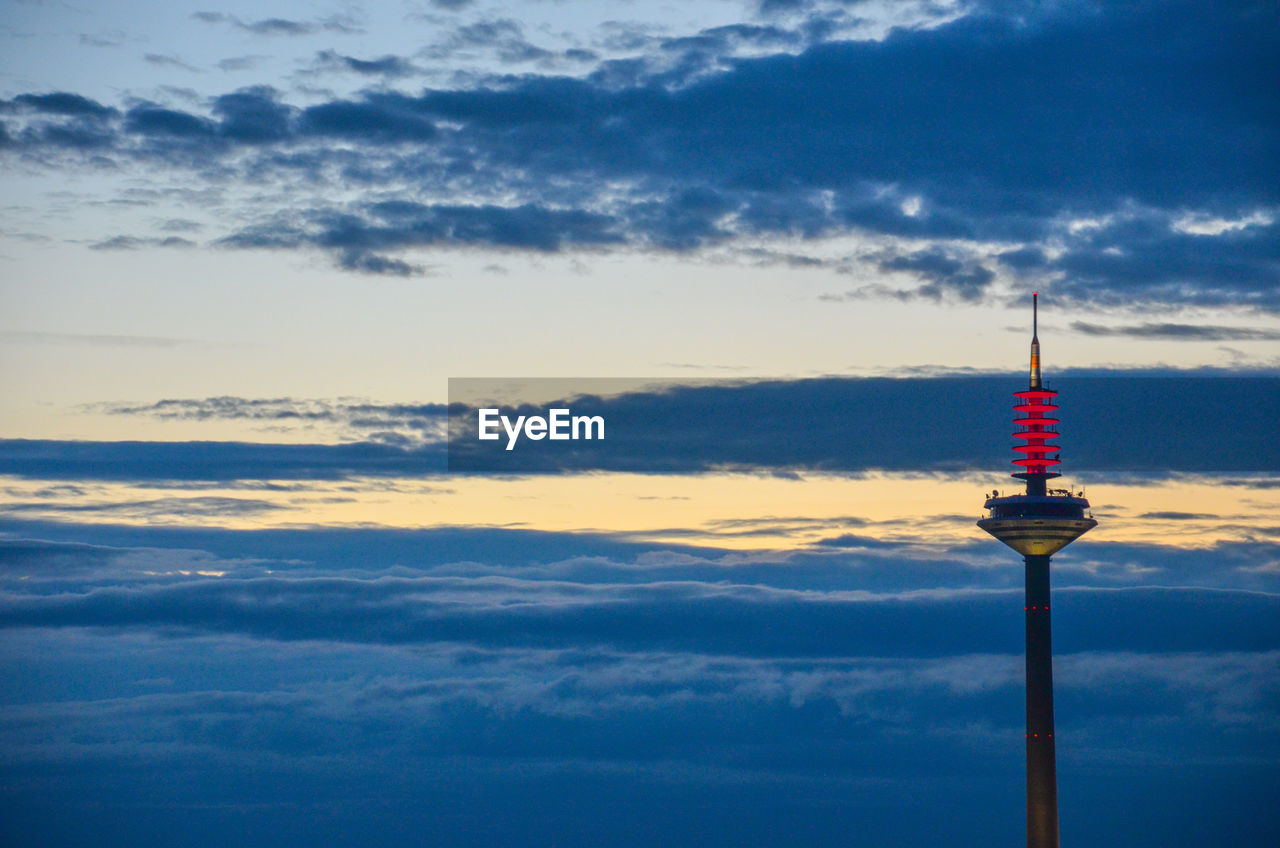 LOW ANGLE VIEW OF COMMUNICATIONS TOWER