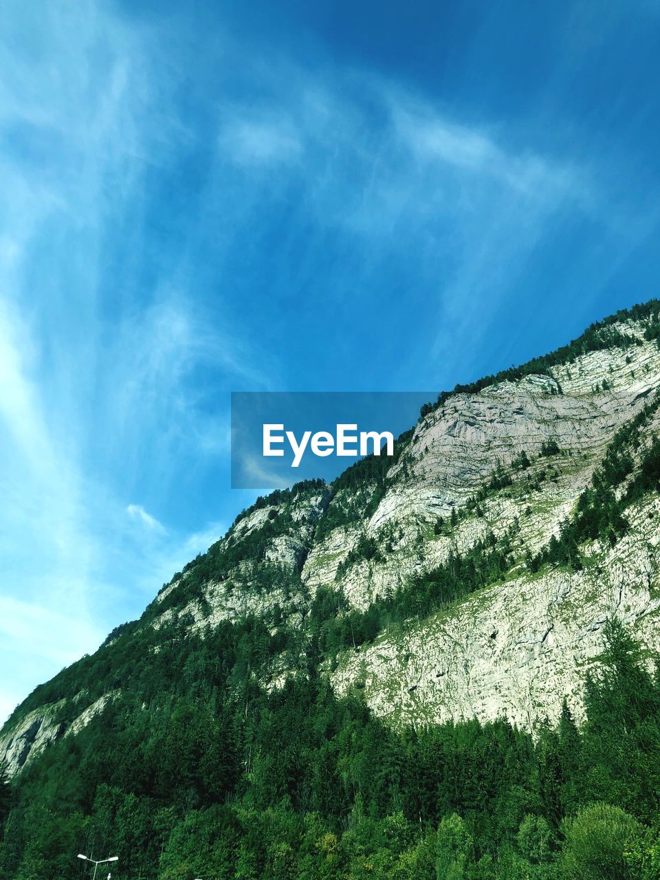 Low angle view of mountain against sky