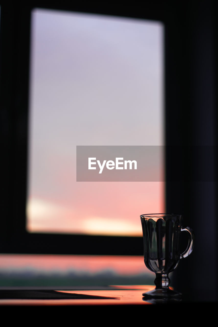 Close-up of coffee cup on table