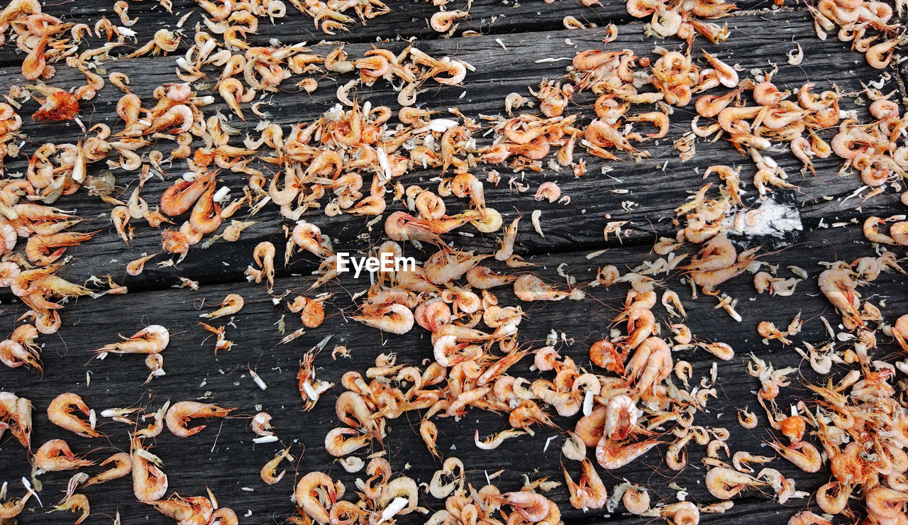 HIGH ANGLE VIEW OF DRY LEAVES FALLEN ON COBBLESTONE