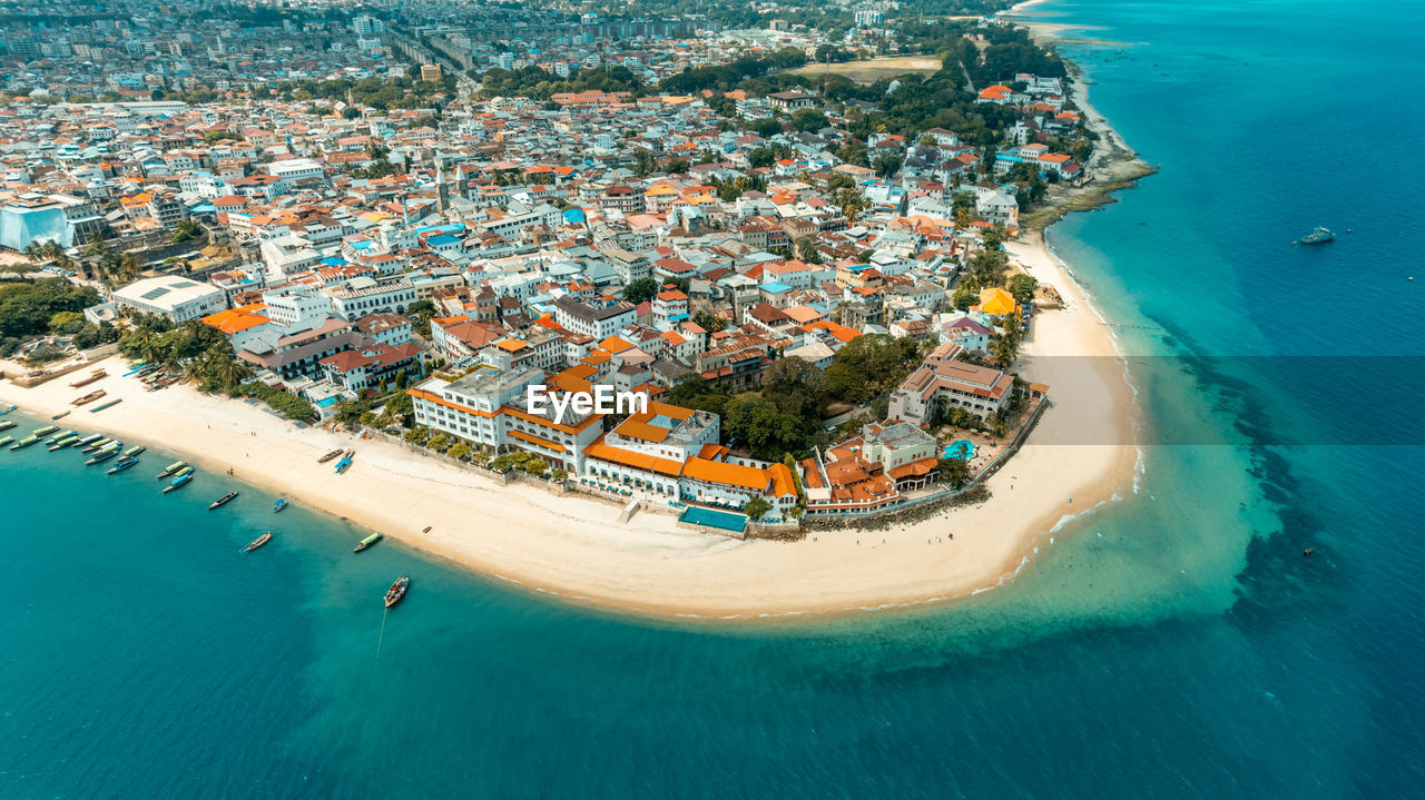 Aerial view of zanzibar island