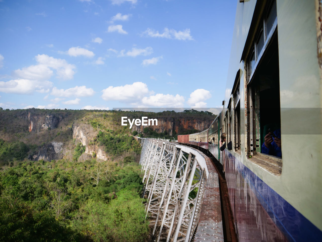 Panoramic view of bridge against sky