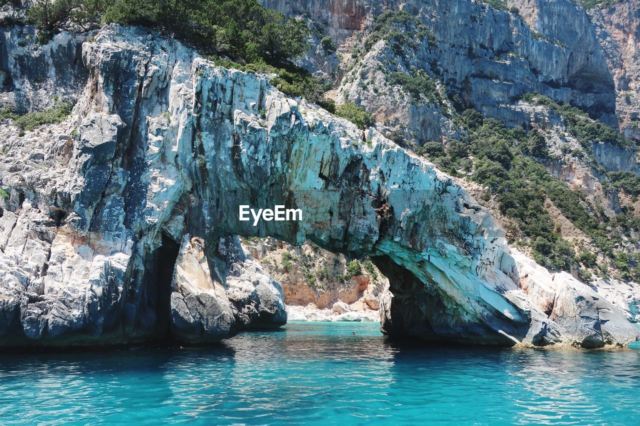 Rock formations in sea
