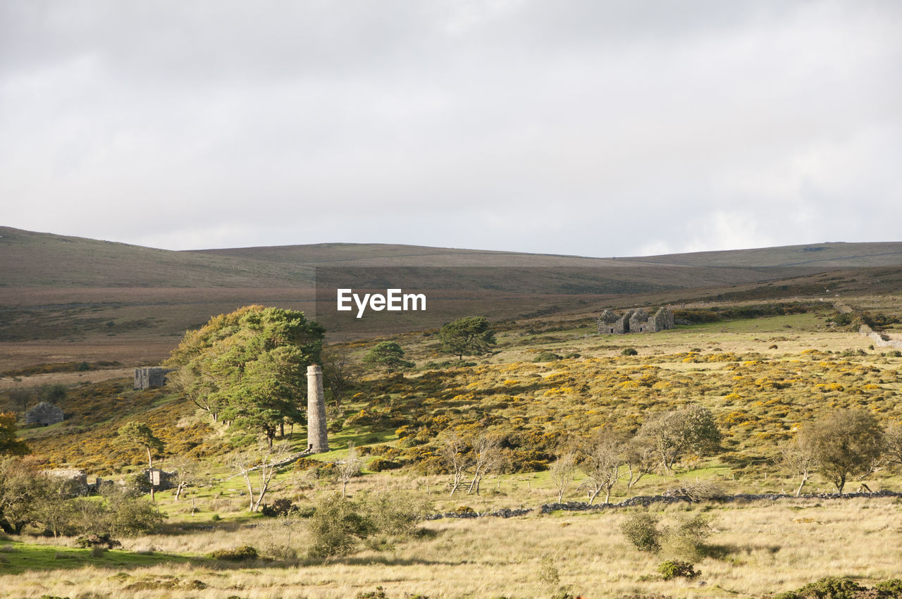 SCENIC VIEW OF LAND AND MOUNTAINS AGAINST SKY