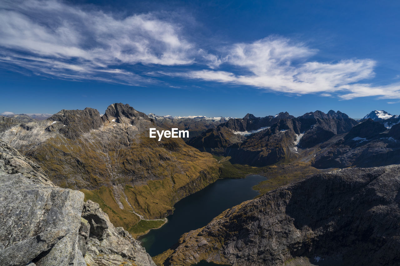 PANORAMIC VIEW OF ROCKS IN MOUNTAINS AGAINST SKY