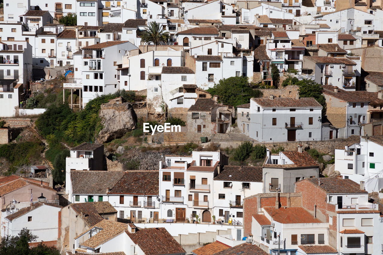 HIGH ANGLE VIEW OF RESIDENTIAL BUILDINGS