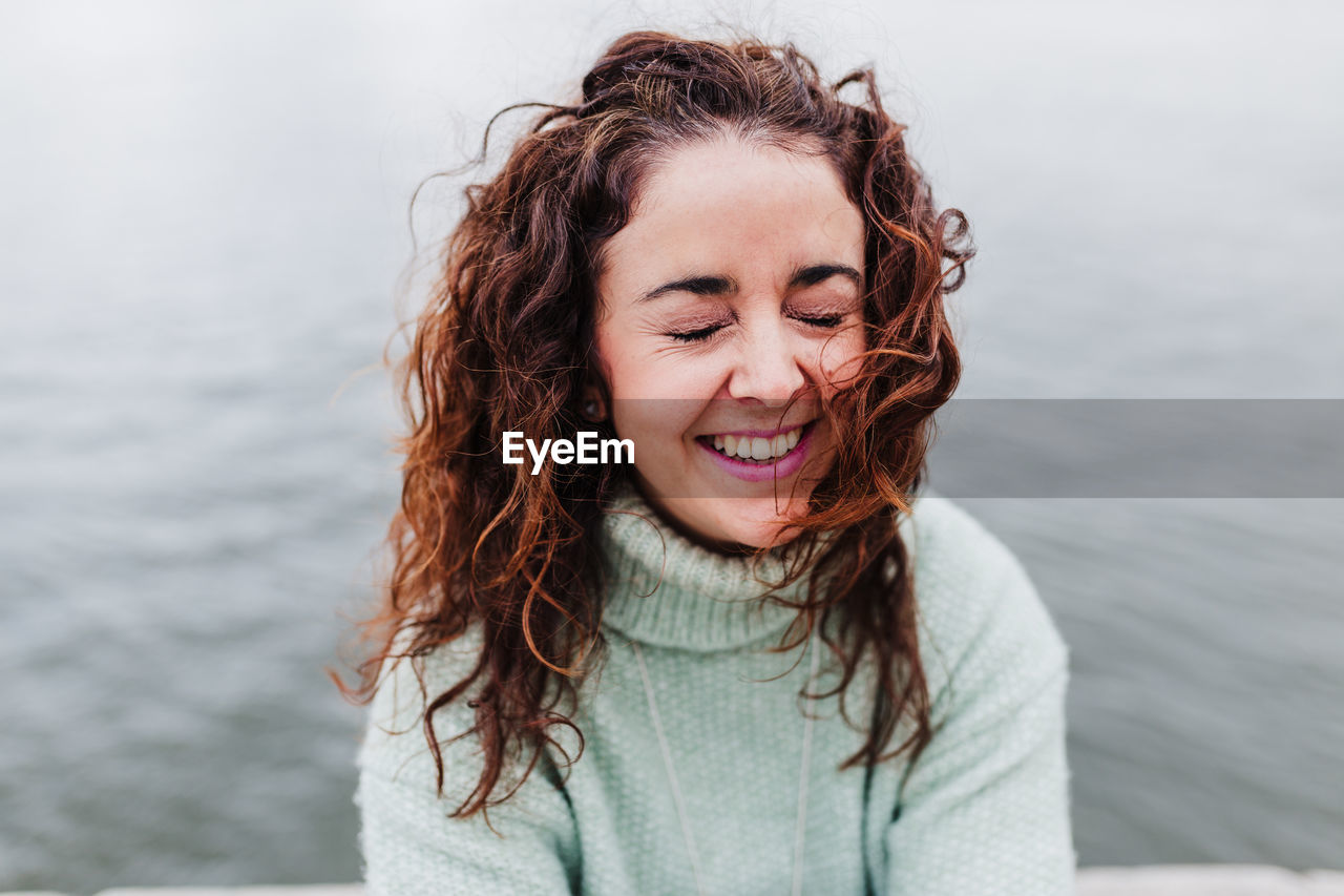 Portrait of smiling young woman