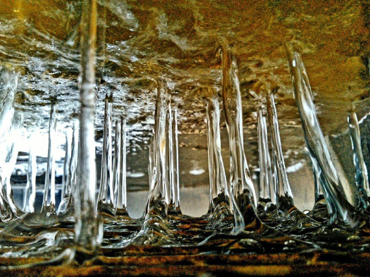 Close-up of icicles