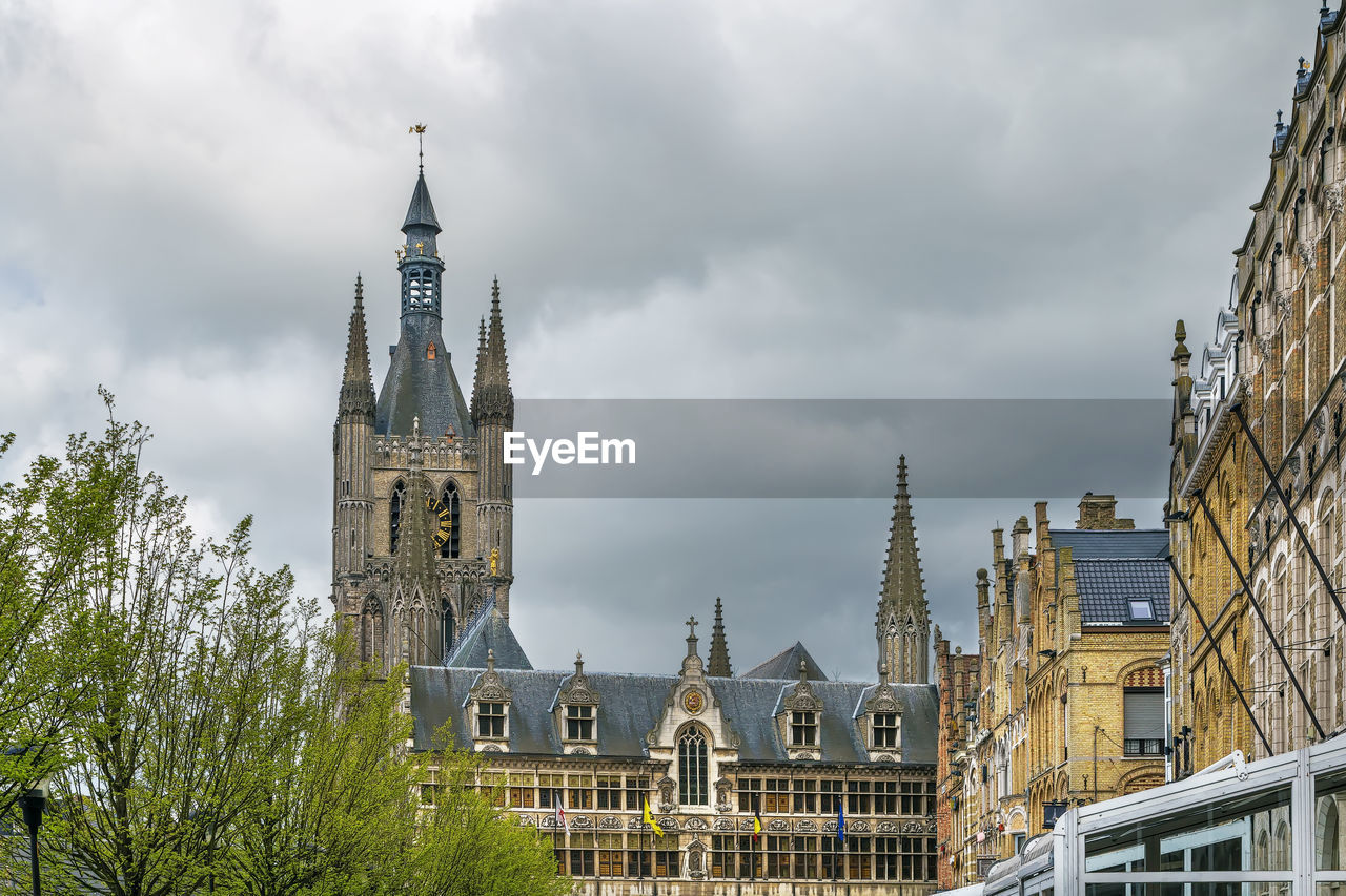 The cloth hall is a large cloth hall, a medieval commercial building, in ypres, belgium