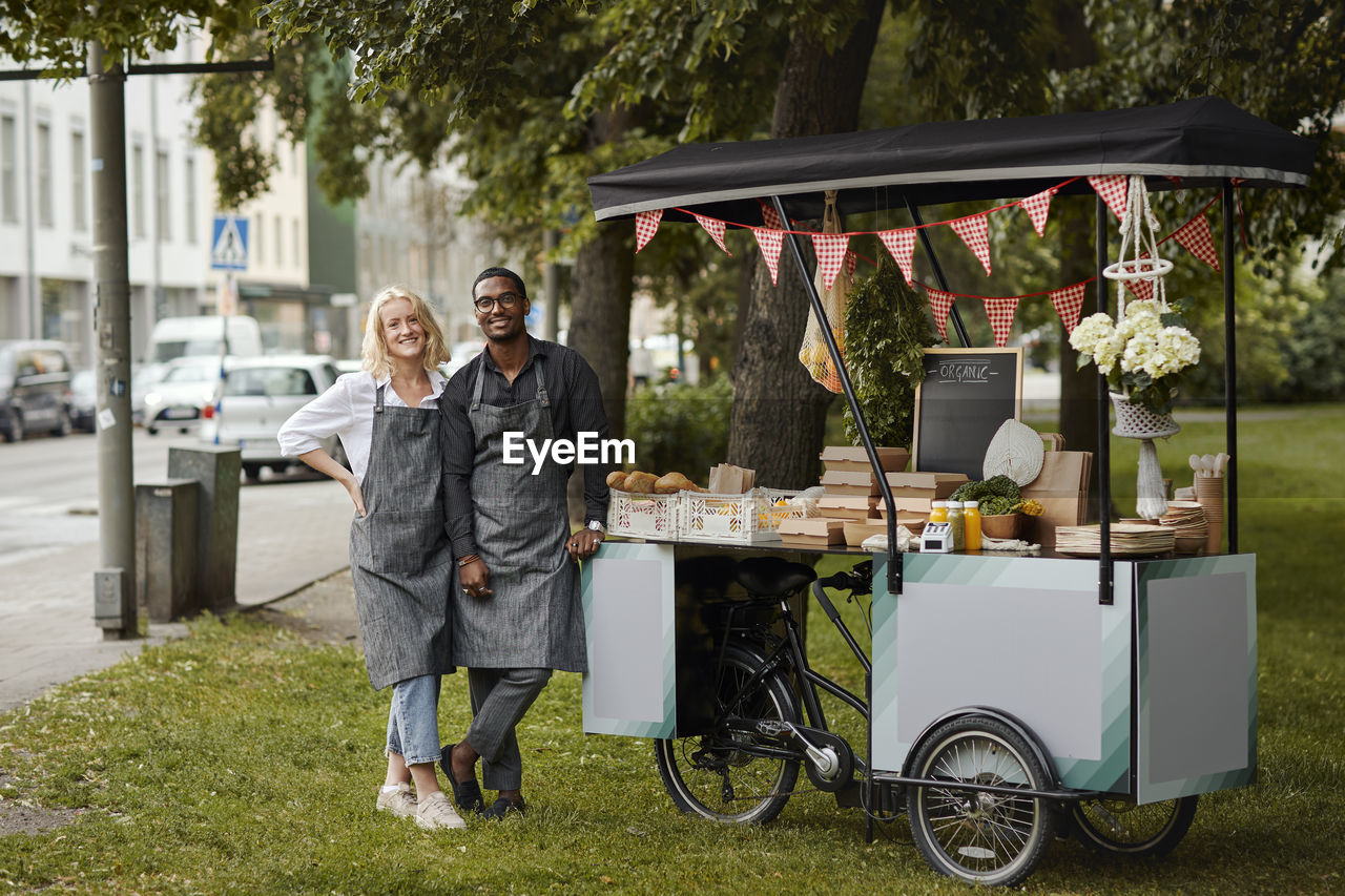 People at food stall