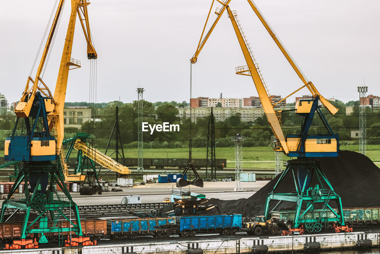 cranes at construction site