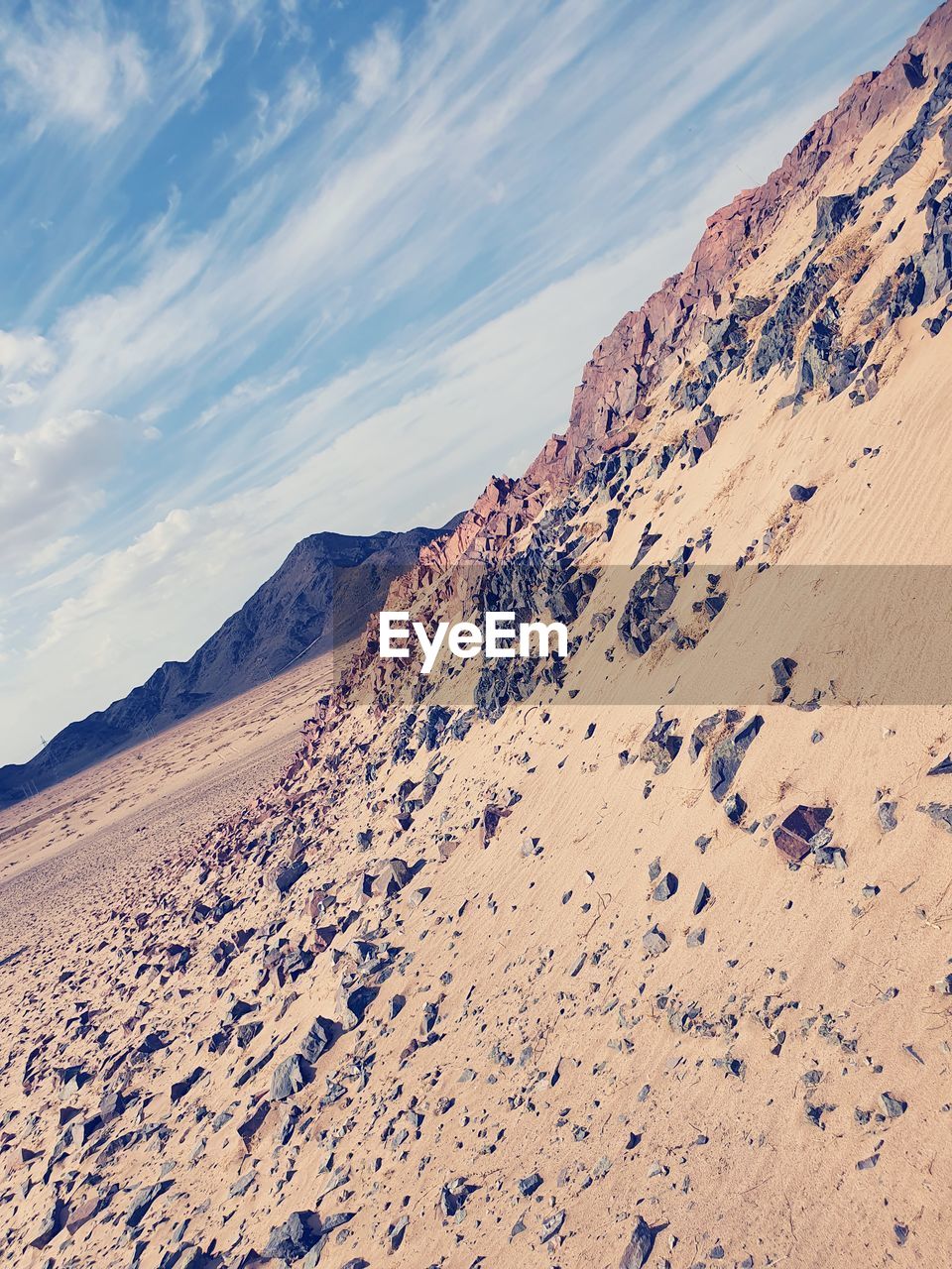 Scenic view of desert against sky