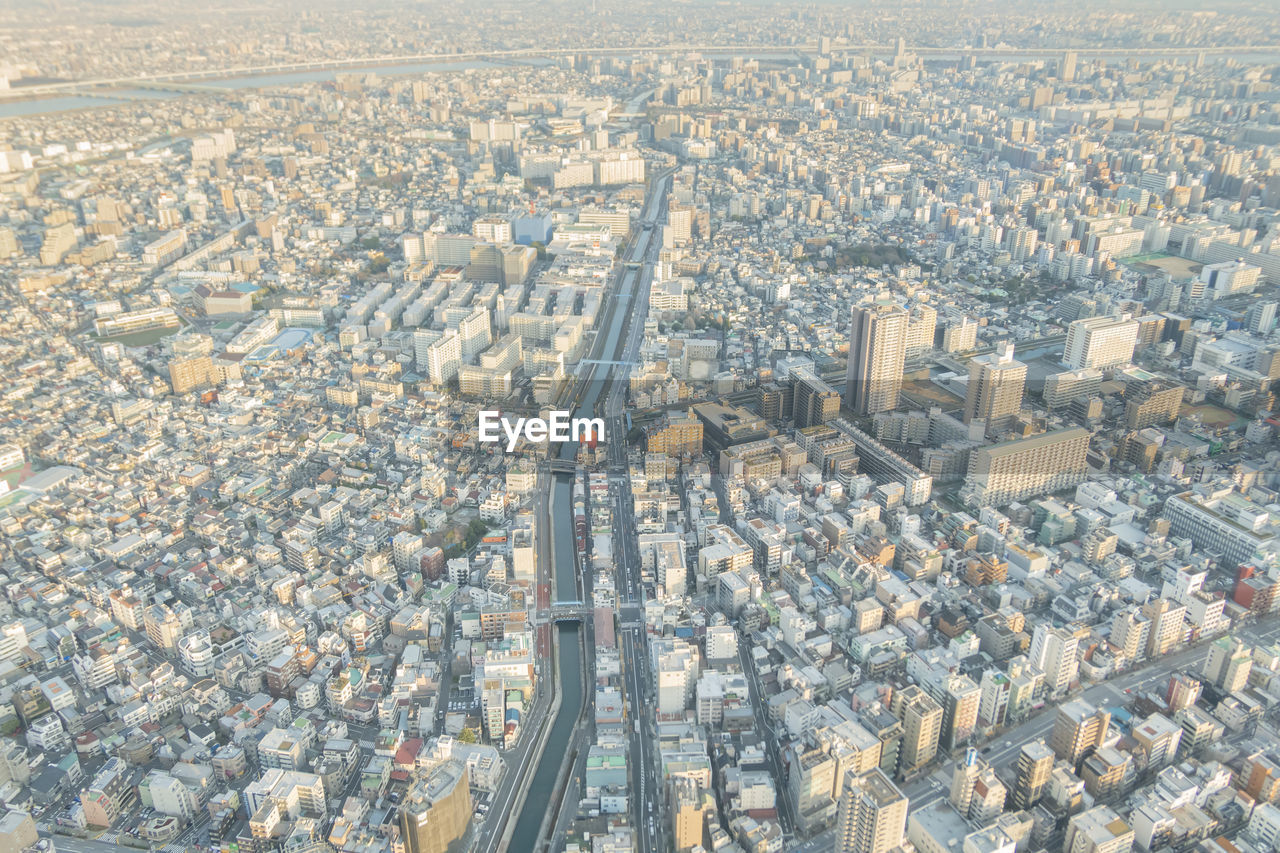 High angle view of crowd in tokyo city