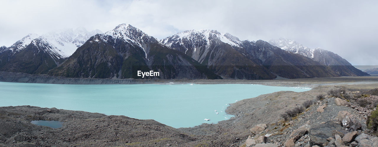 PANORAMIC VIEW OF LAKE AGAINST SKY