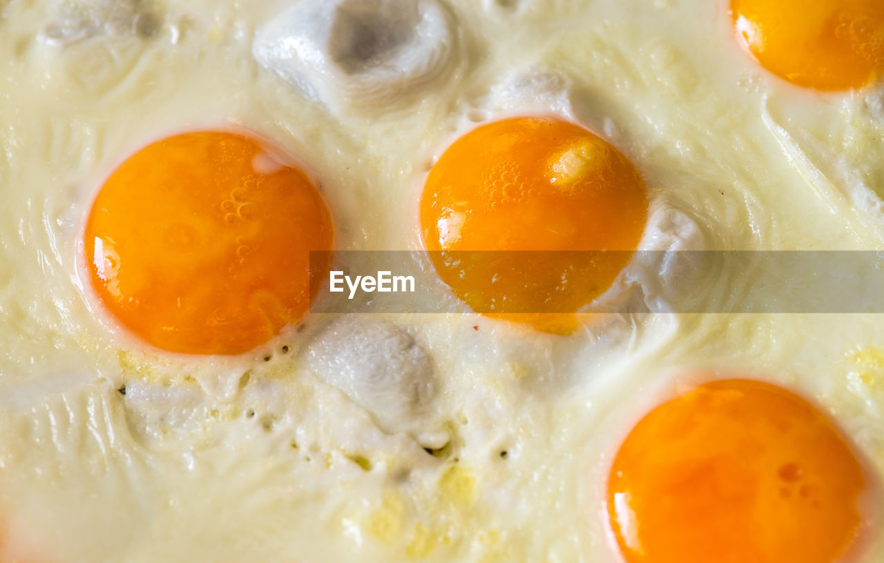 Detail shot of breakfast consisting of fried egg