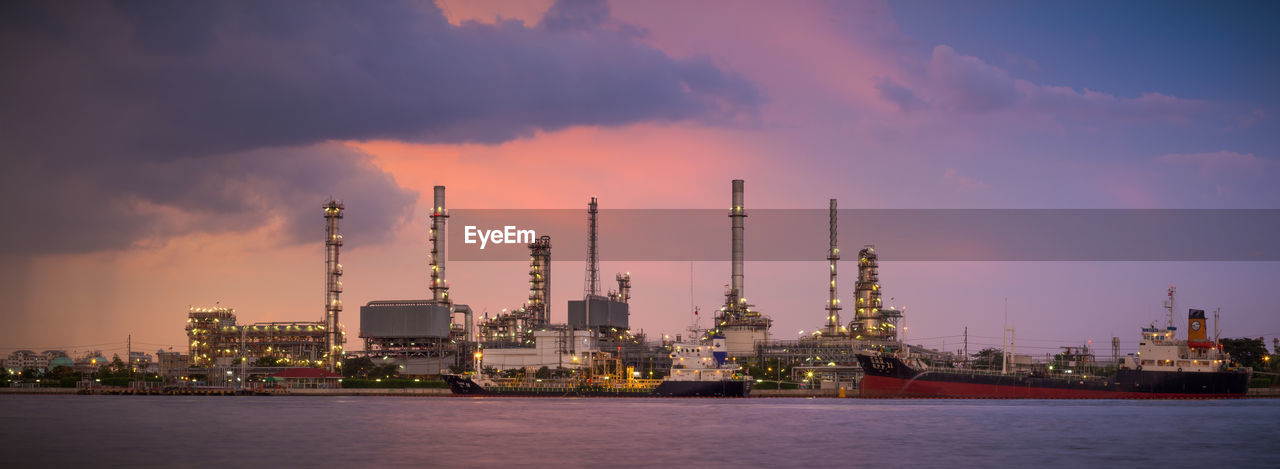 FACTORY AGAINST SKY DURING SUNSET