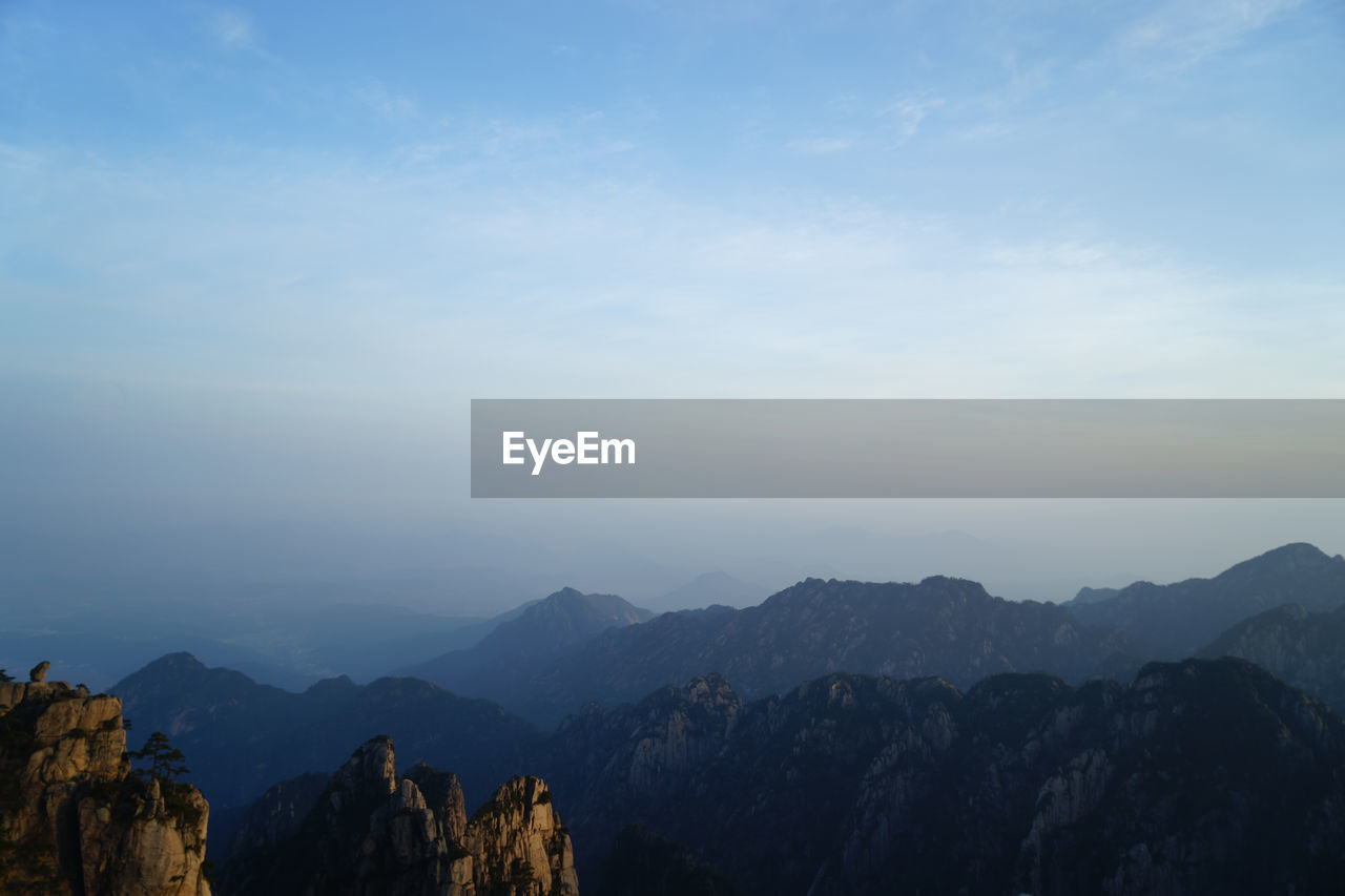 High angle shot of rocky landscape