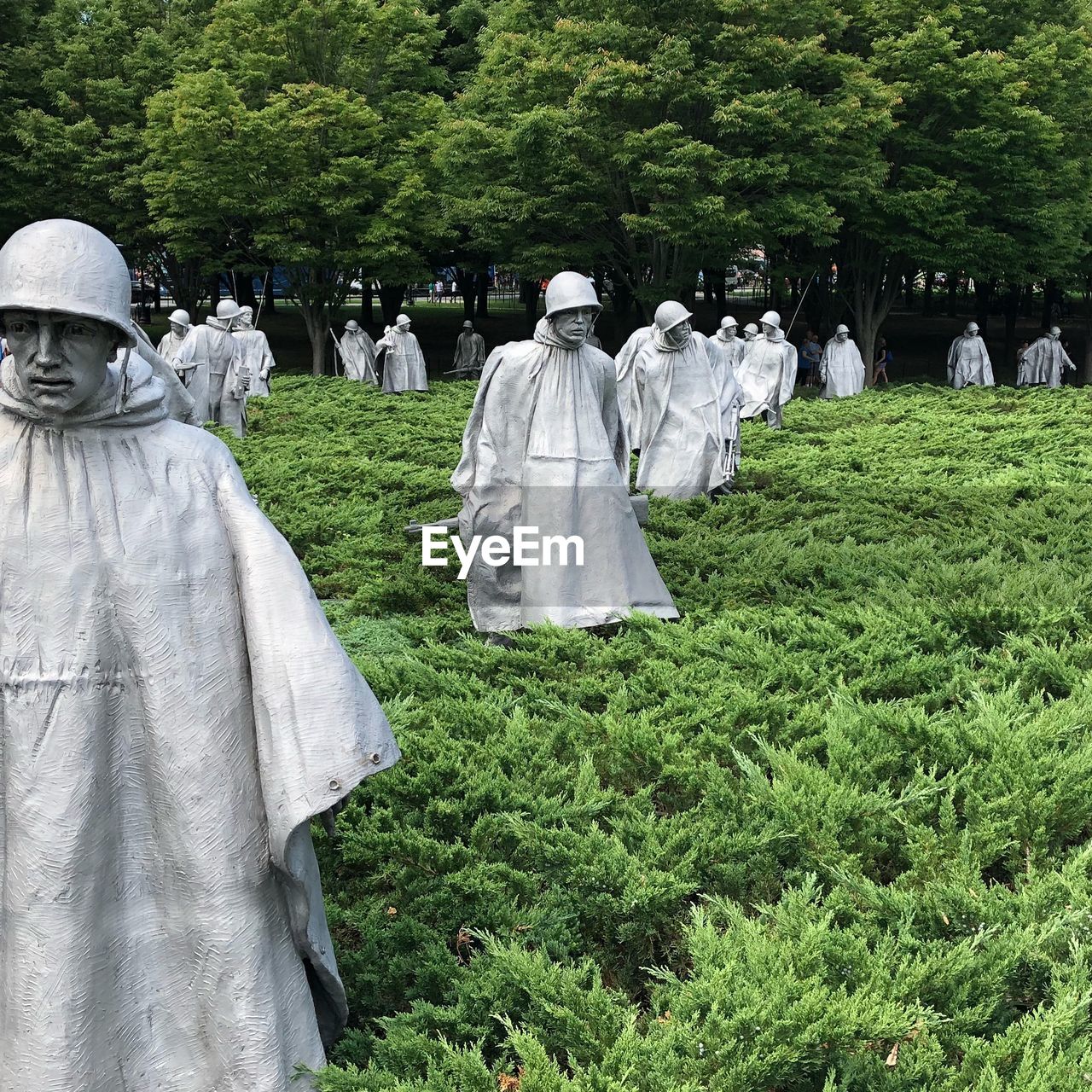 STATUES ON FIELD