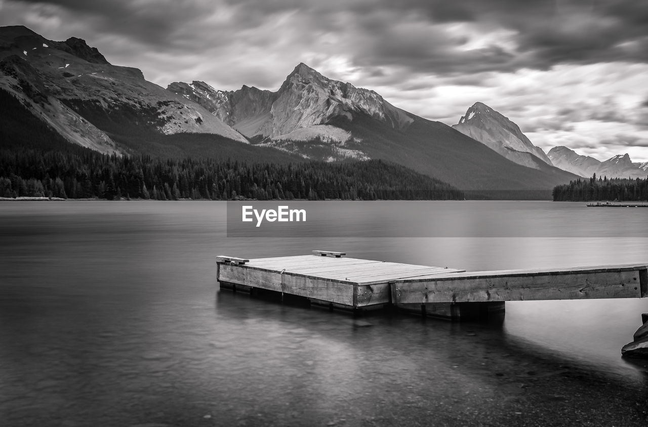 SCENIC VIEW OF LAKE BY MOUNTAINS AGAINST SKY