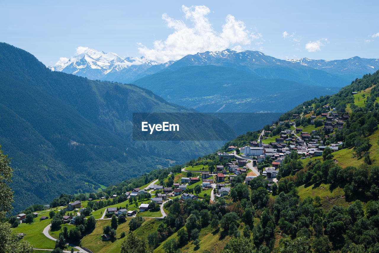 Village mund in the swiss alps